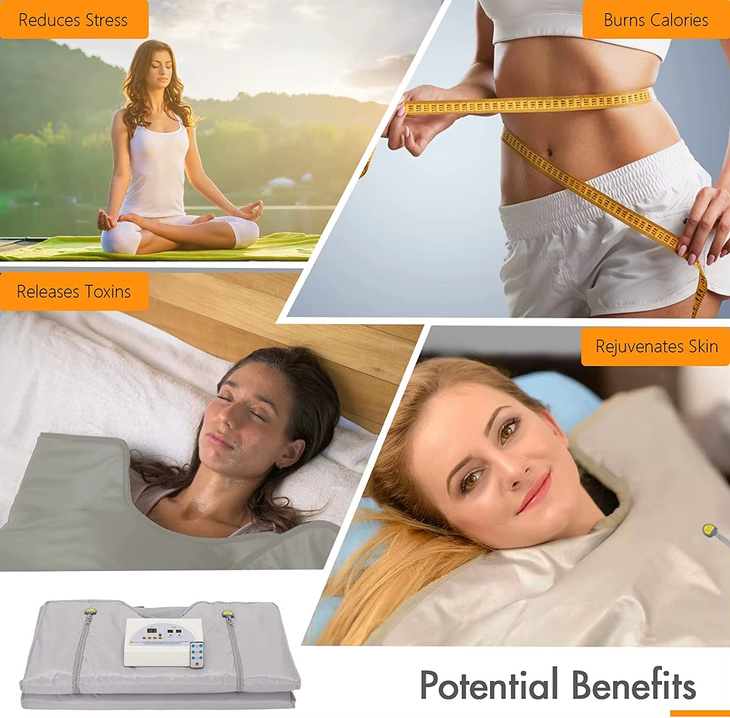 Slimming Fat Burning Sauna Blanket Device Body Relax Thermal Lose Weight Beauty Machine for Home Use Salon Spa