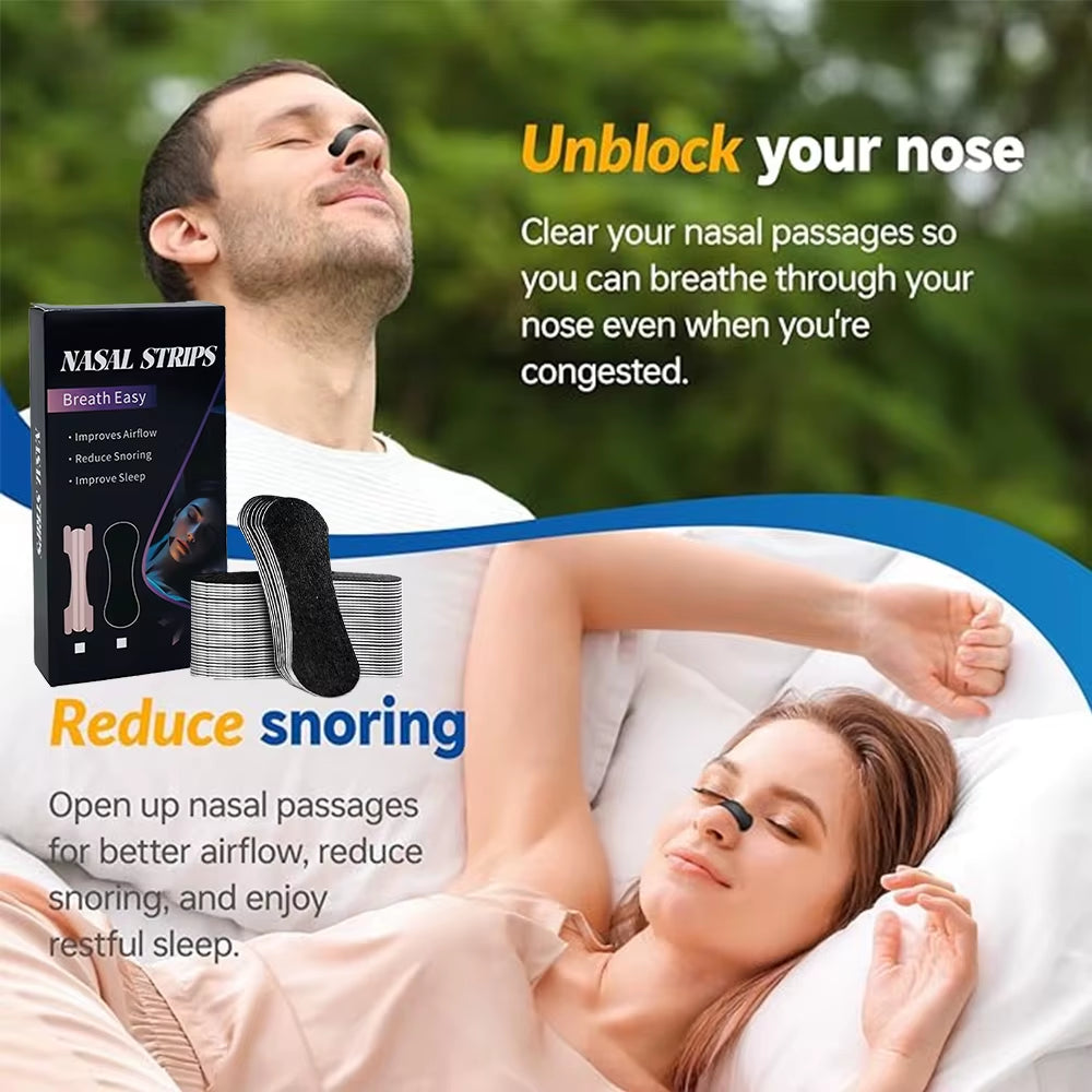 Nasal Strips for Snoring Nasal Patch Correction Physical Expansion Breathable Nasal Patch Better Sleep Anti-Snoring Nasal Strip