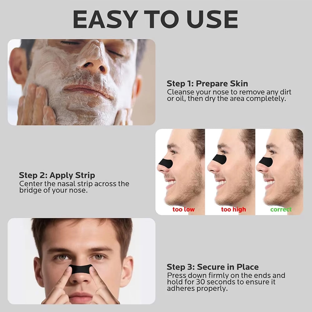 Nasal Strips for Snoring Nasal Patch Correction Physical Expansion Breathable Nasal Patch Better Sleep Anti-Snoring Nasal Strip